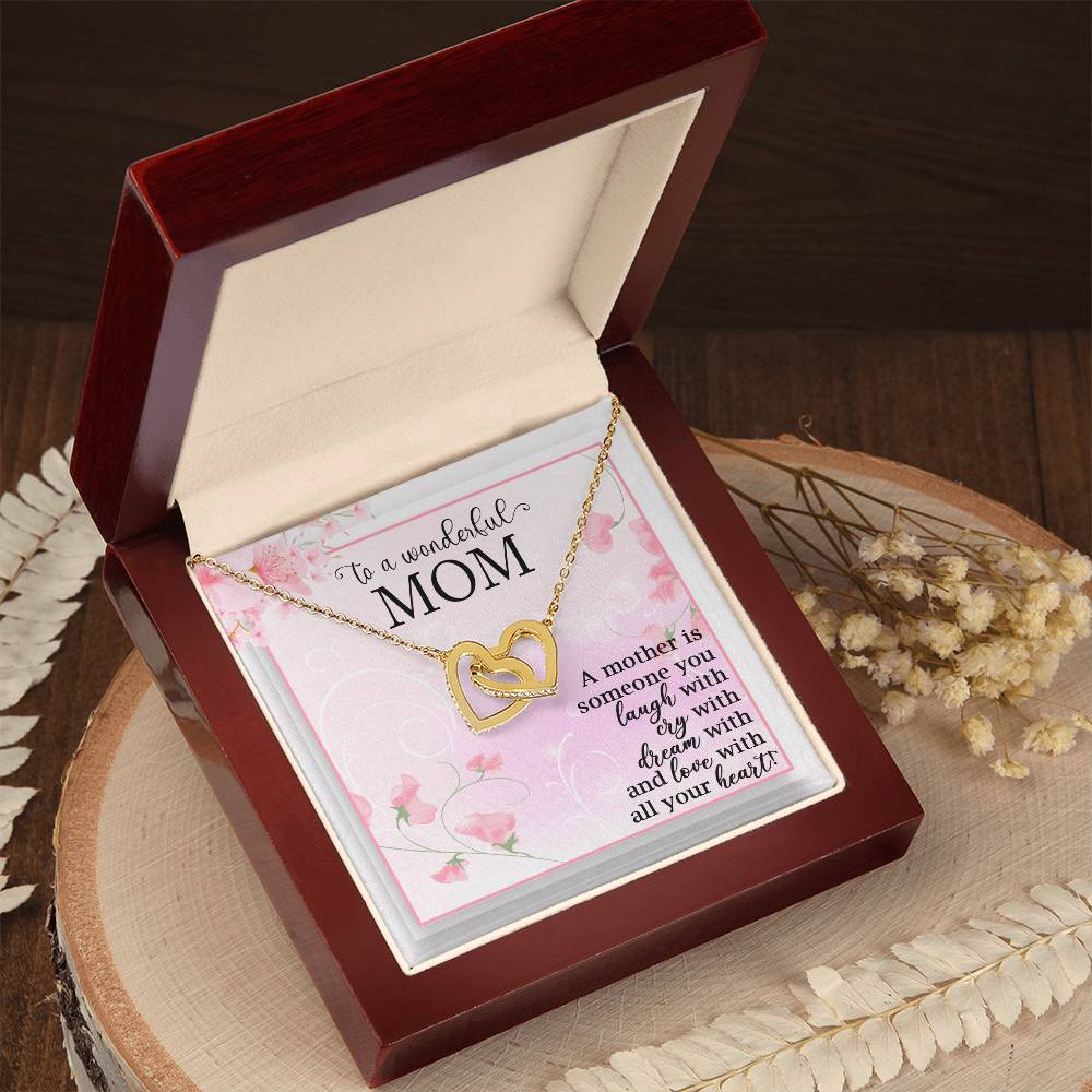 Interlocking Hearts For Mom Love With All Your Heart Interlocking Hearts Necklace