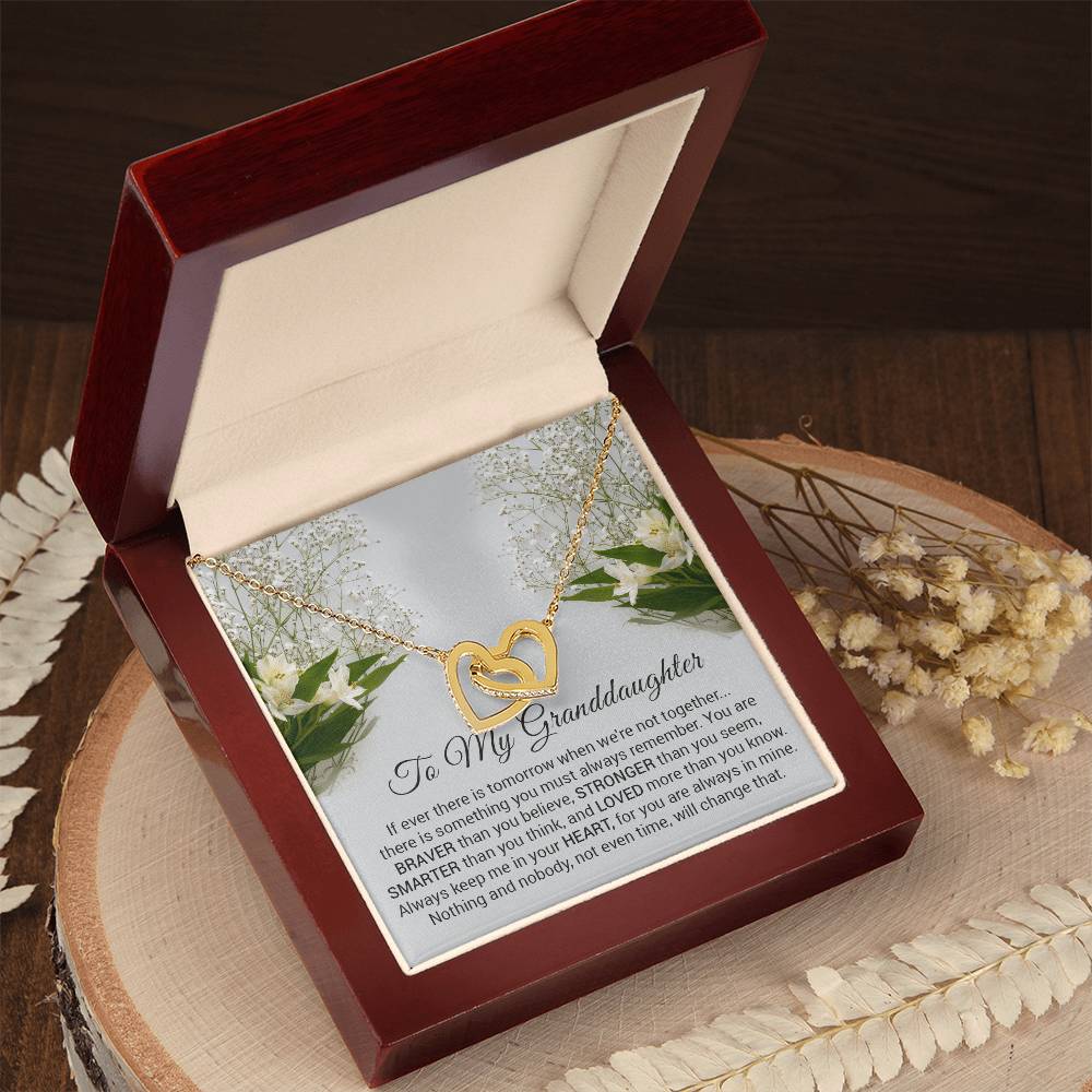 To My Granddaughter Necklace Gift For Granddaughter Necklace For Granddaughter Interlocking Hearts Necklace