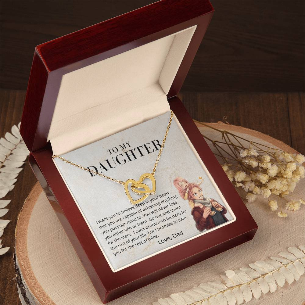You Can Do Anything - Necklace Interlocking Hearts Necklace