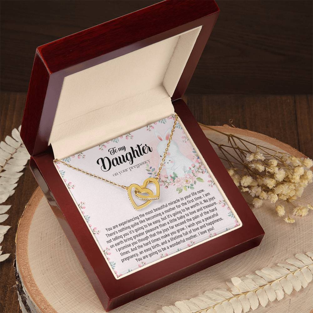 Pregnancy Gift For Daughter Baby Shower Gift Mom To Be Gift Expecting Mom Gift Pregnant Daughter Gift From Mom First Time Mother To Be Interlocking Hearts Necklace