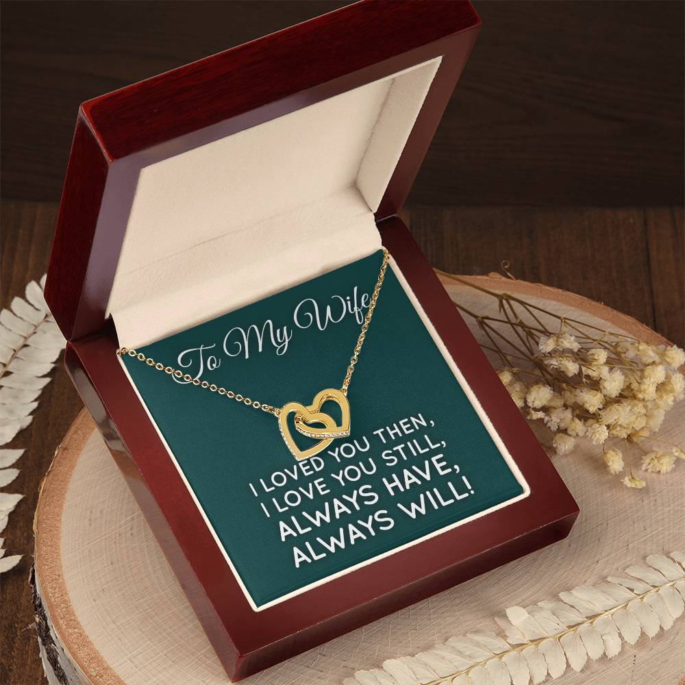 I Love You Interlocking Hearts Necklace