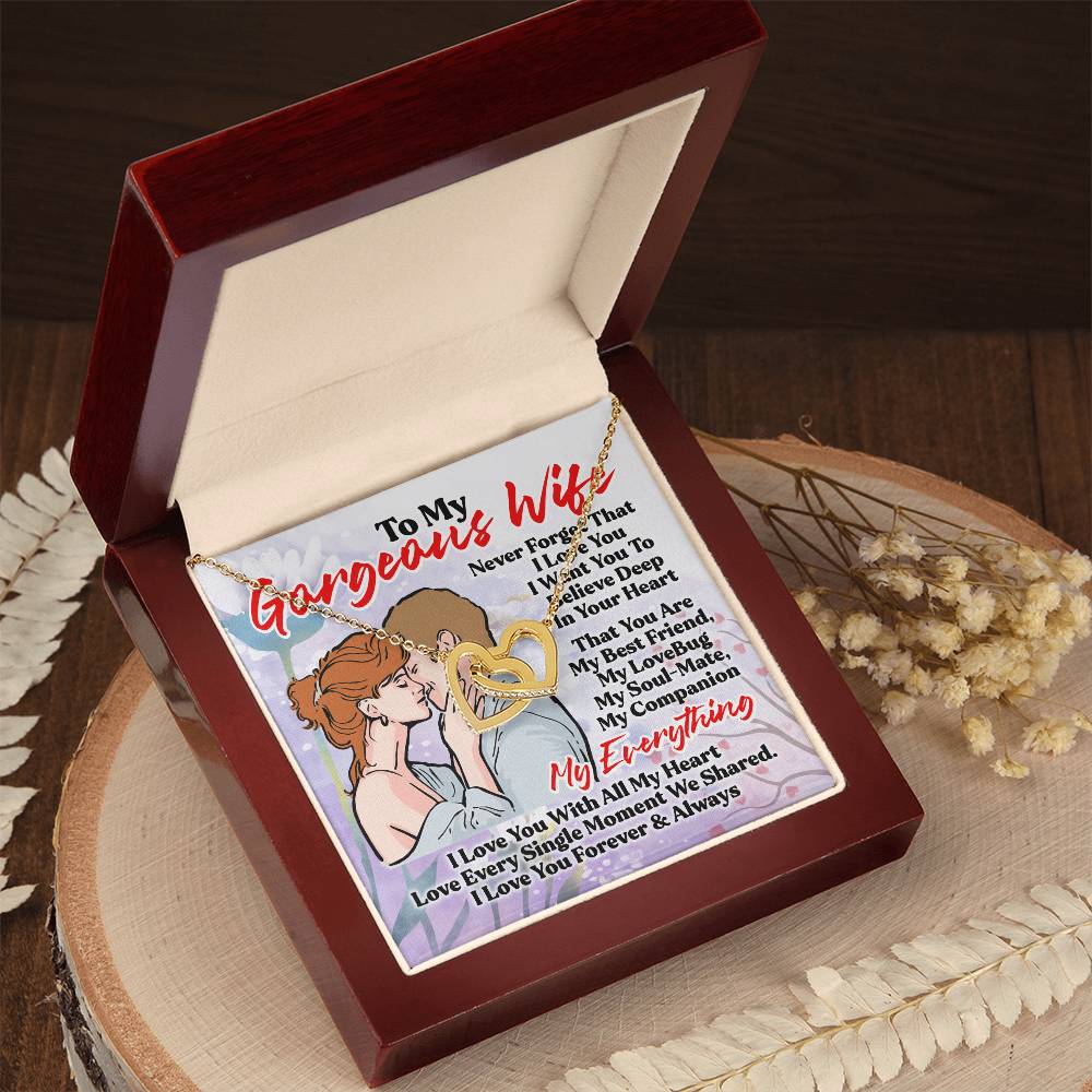 Gift For Wife - Interlocking Heart Necklace Interlocking Hearts Necklace