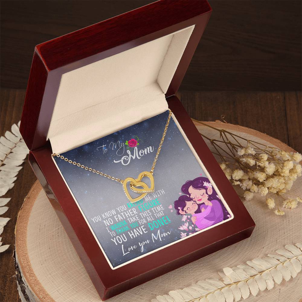 Single Mom Two Hearts Necklace Interlocking Hearts Necklace