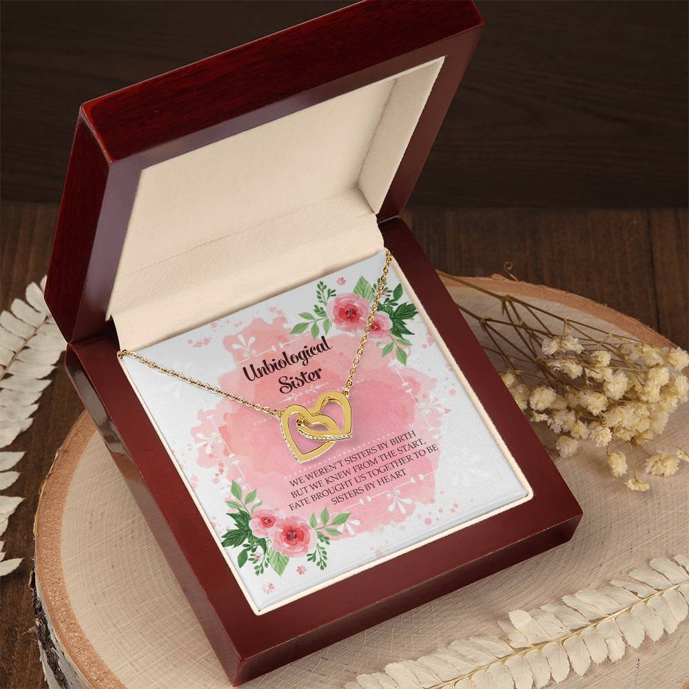 Sisters By Heart - Best Gift For Sister Interlocking Hearts Necklace