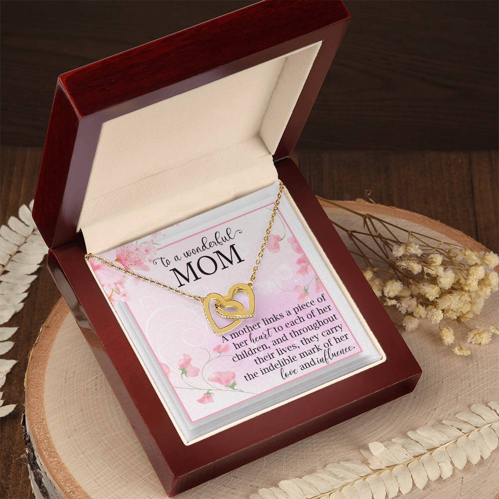 Interlocking Hearts Necklace For Mom A Mother Links A Piece Of Her Heart
