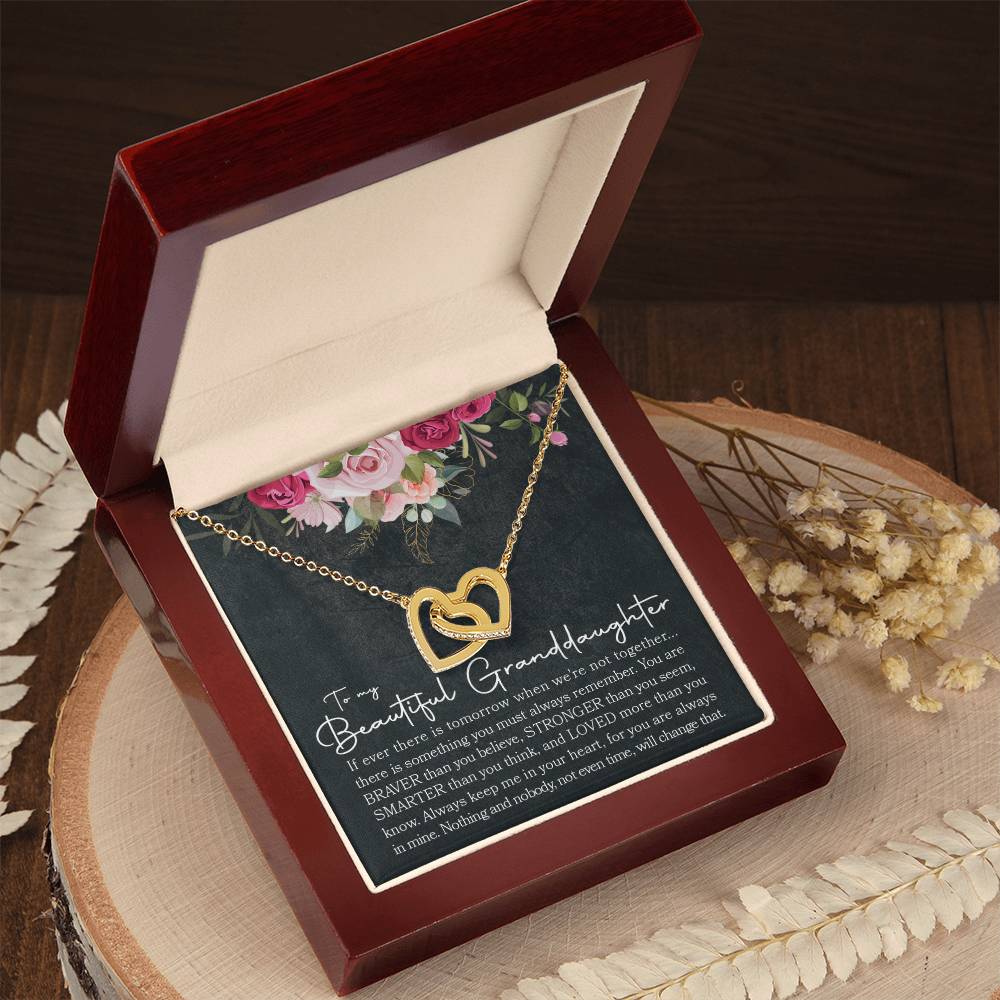 Interlocking Hearts - To Granddaughter Interlocking Hearts Necklace
