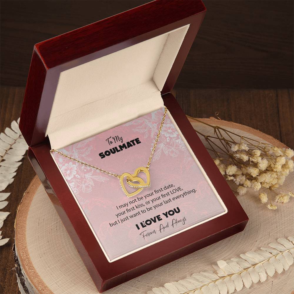 To My Soulmate Interlocked Hearts Necklace Interlocking Hearts Necklace