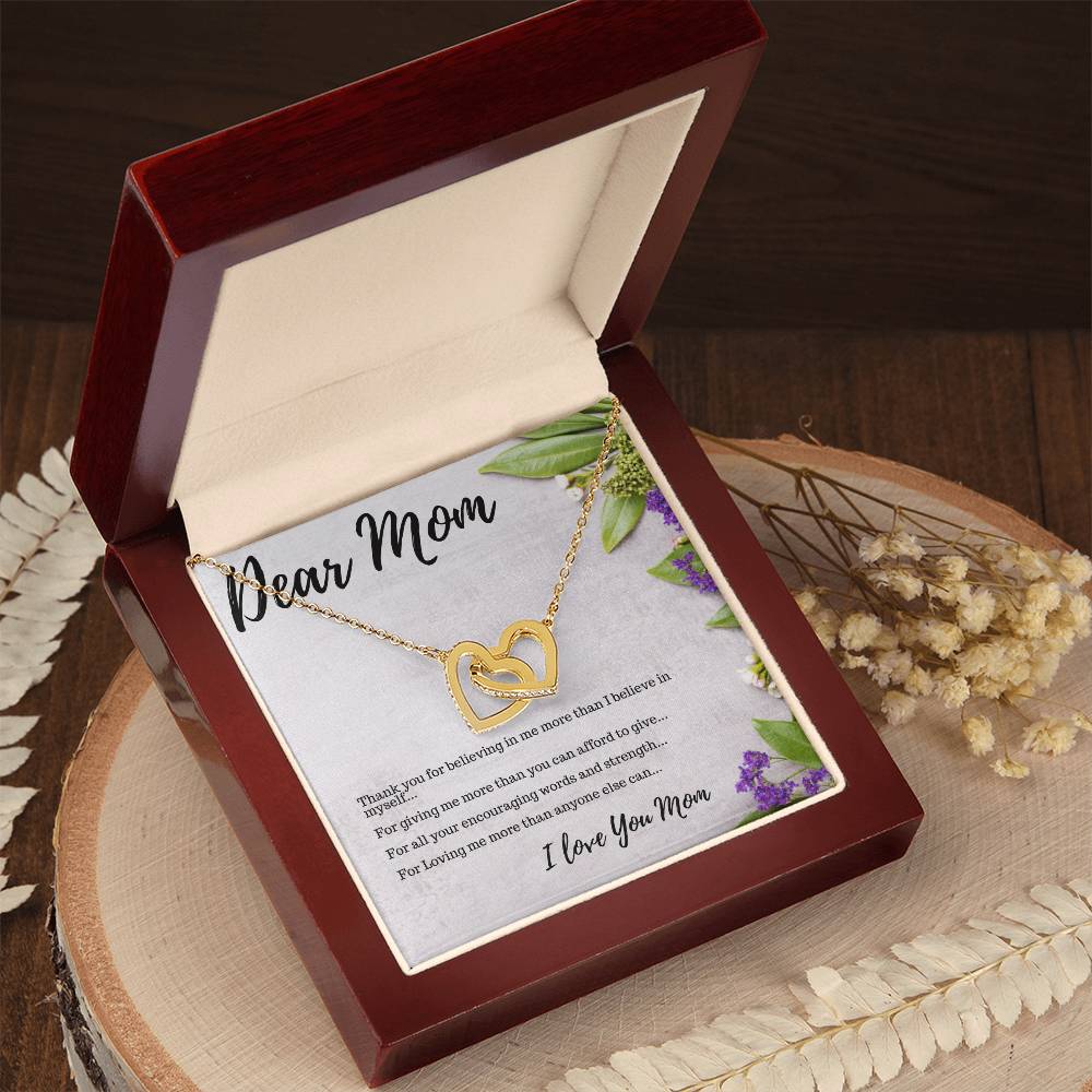 Gift For Mom - Mother'S Day Gift - Birthday Gift - Interlocking Hearts Symbolize Never-Ending Love Interlocking Hearts Necklace