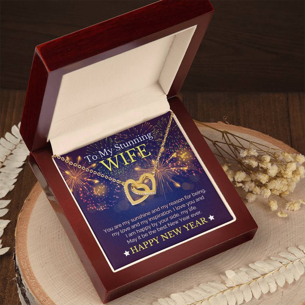 New Year Gift For Stunning Wife Interlocking Hearts Necklace