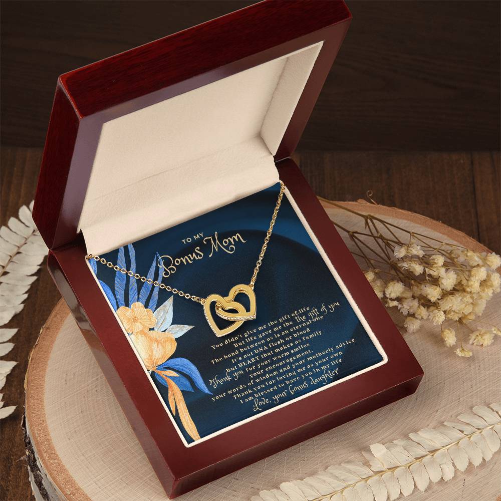 Bonus Mom Interlocking Hearts Necklace