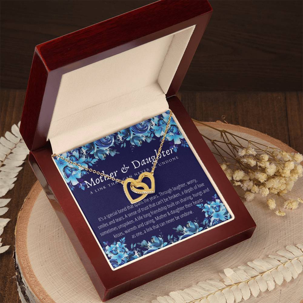 Mother & Daughter - Interlocking Necklace - A Link That Can Never Be Undone Interlocking Hearts Necklace