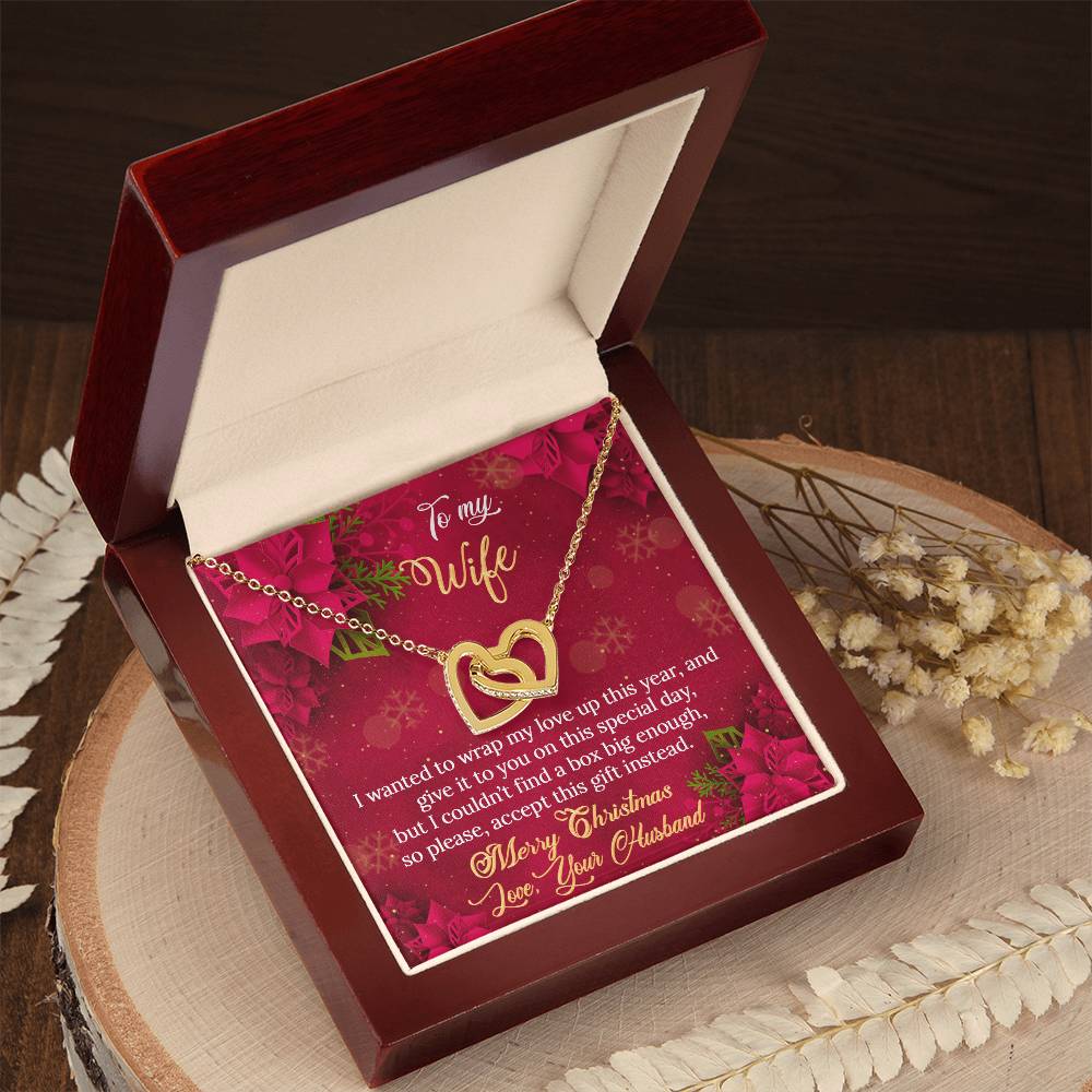Merry Christmas To My Wife - Interlocking Hearts Interlocking Hearts Necklace