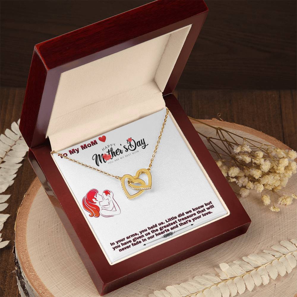 To My Mom Interlocking Hearts Necklace