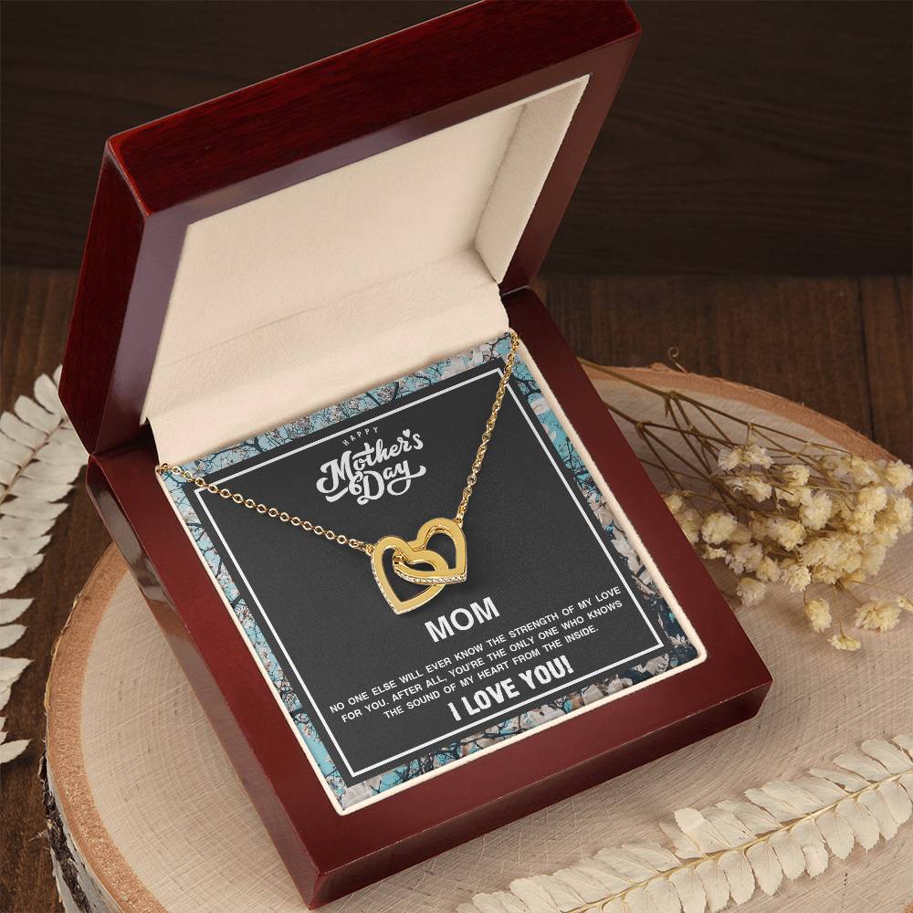 Happy Mother'S Day Gift For Mom Interlocking Hearts Necklace