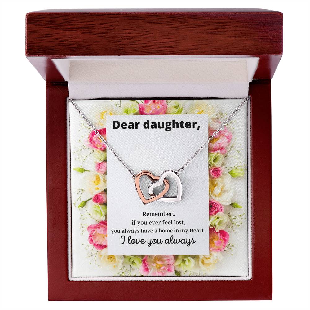 Dear Daughter Interlocking Hearts Necklace