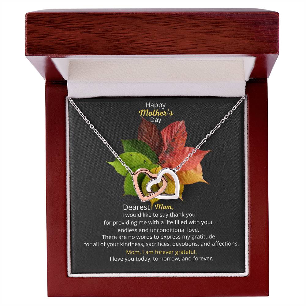 Gift For Mom Interlocking Hearts Mother'S Day Gift Birthday Gift For Mom Interlocking Hearts Necklace