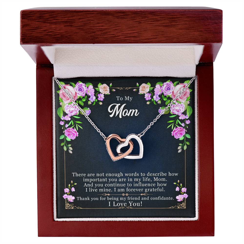 To My Mom - Gift For Mom - Mother'S Day Gift - Interlocking Hearts Necklace