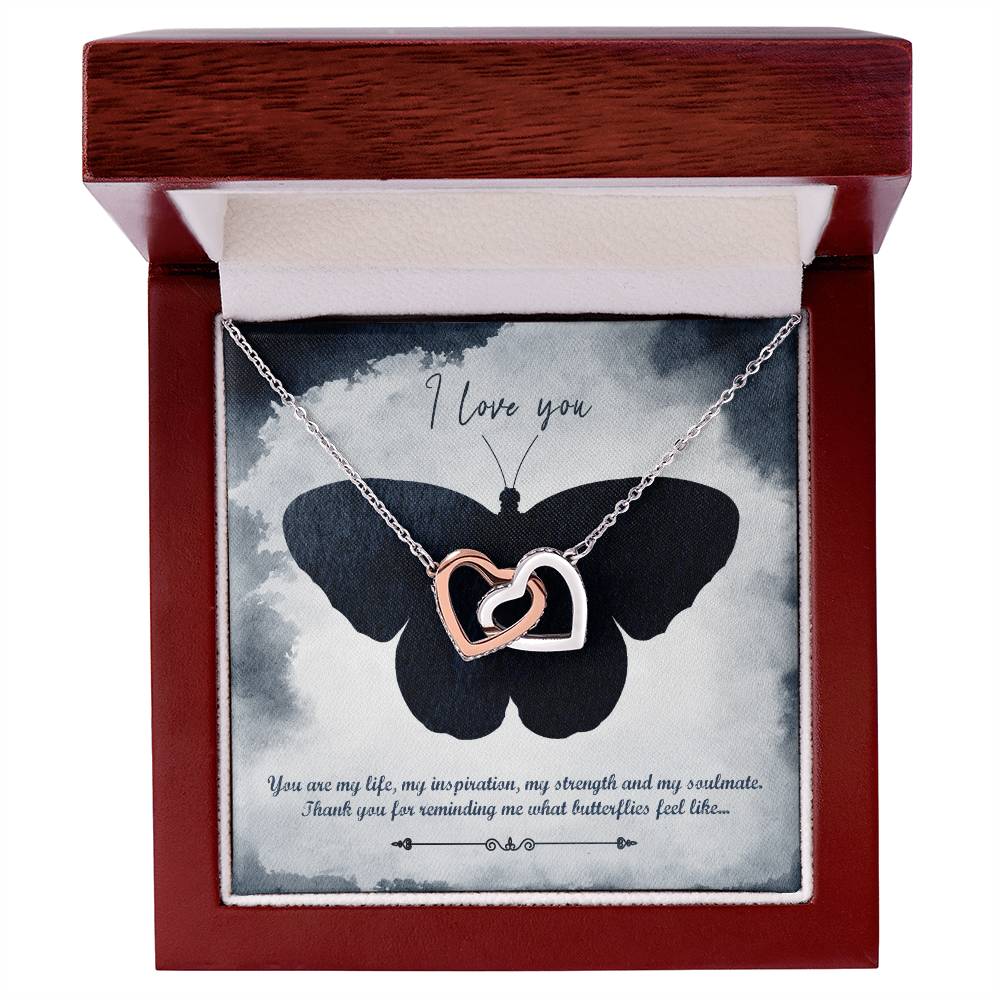 Interlocking Hearts Butterfly Interlocking Hearts Necklace