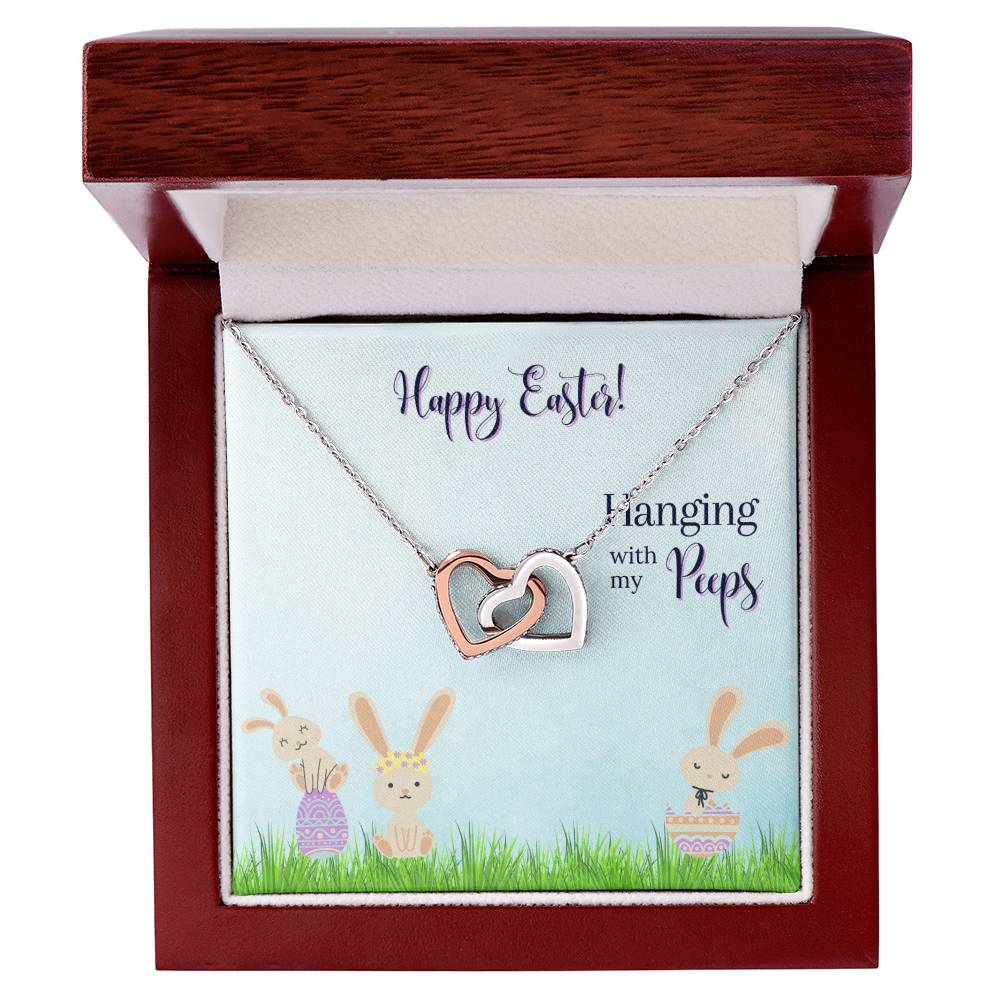 Happy Easter - Hanging With My Pepps - Necklace Interlocking Hearts Necklace