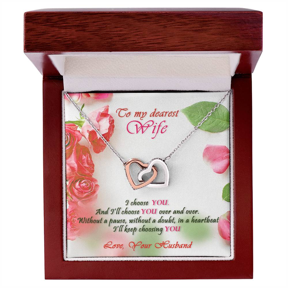 I Choose You - Interlocking Hearts Necklace