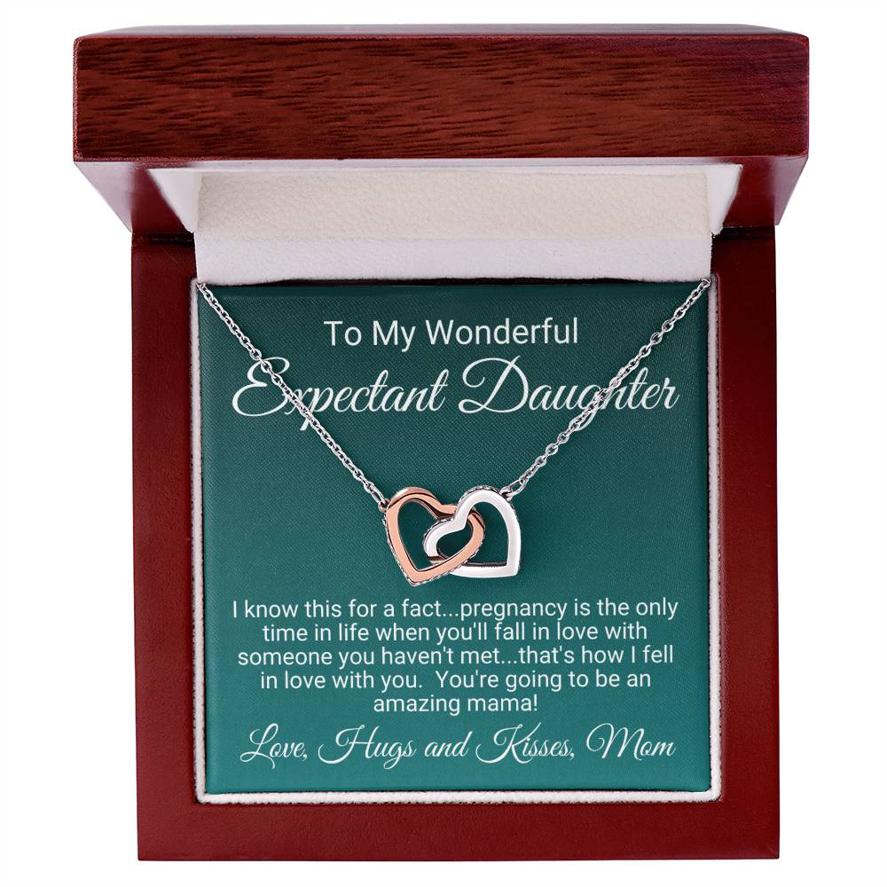 Expectant Daughter Interlocking Hearts Necklace