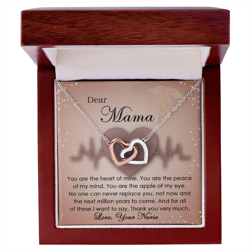 To My Beautiful Mom - Your Nurse - Best Gift For Mom - Necklace Interlocking Hearts Necklace