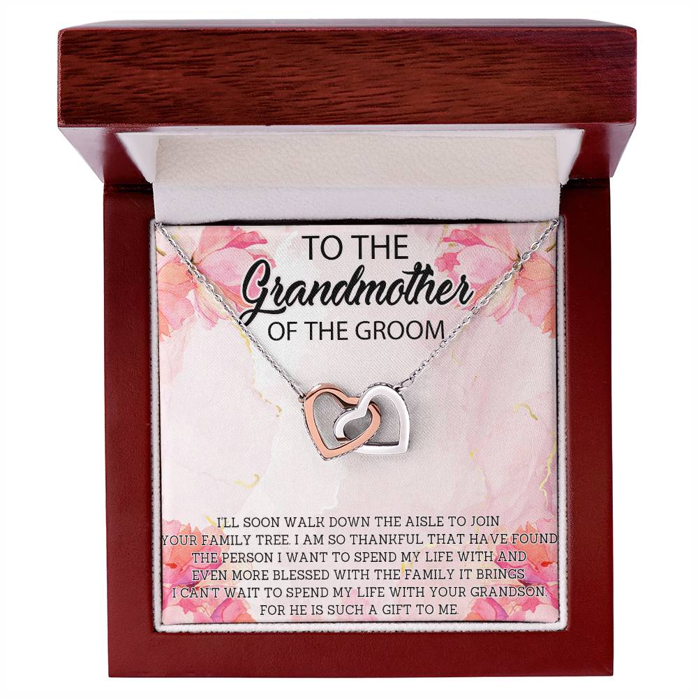 Grandmother Of The Groom Necklacegrandmother Wedding Giftgrandma Of The Groom Interlocking Hearts Necklacegrandma Wedding Gift From Groom