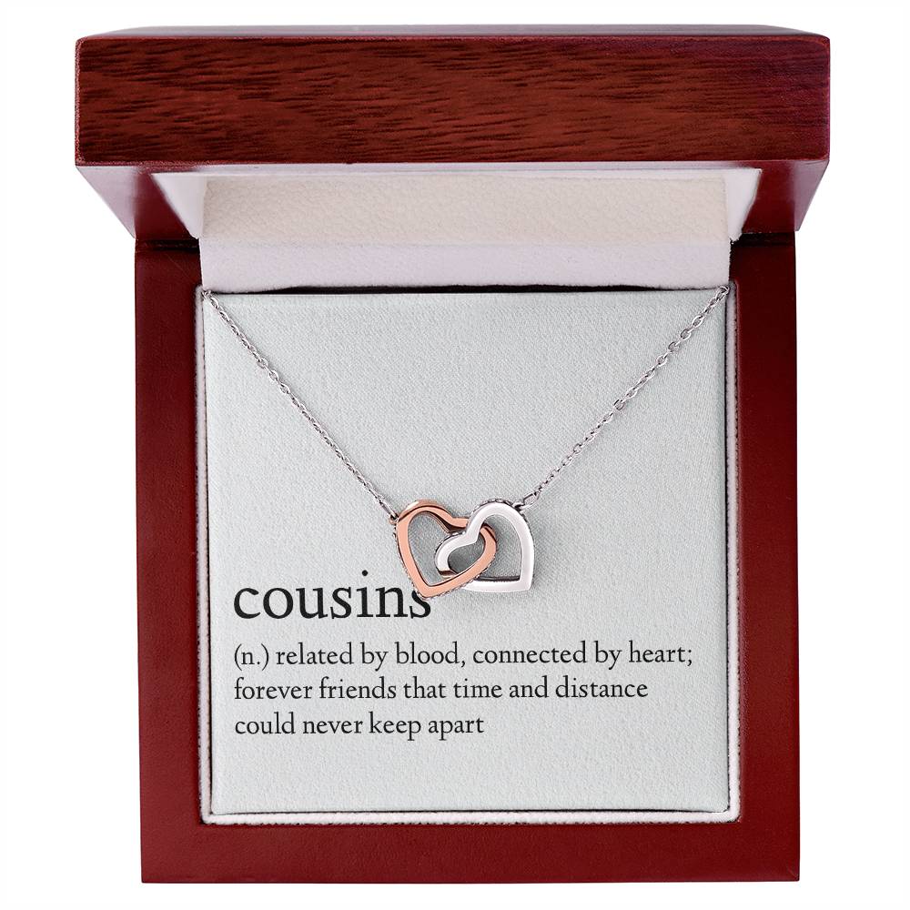 Definition Of A Cousin Necklace Interlocking Hearts Necklace