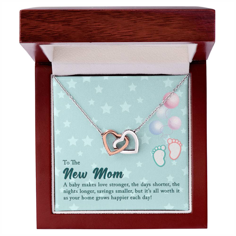 Interlocking Hearts Necklace To The New Mom A Baby Makes Love Stronger