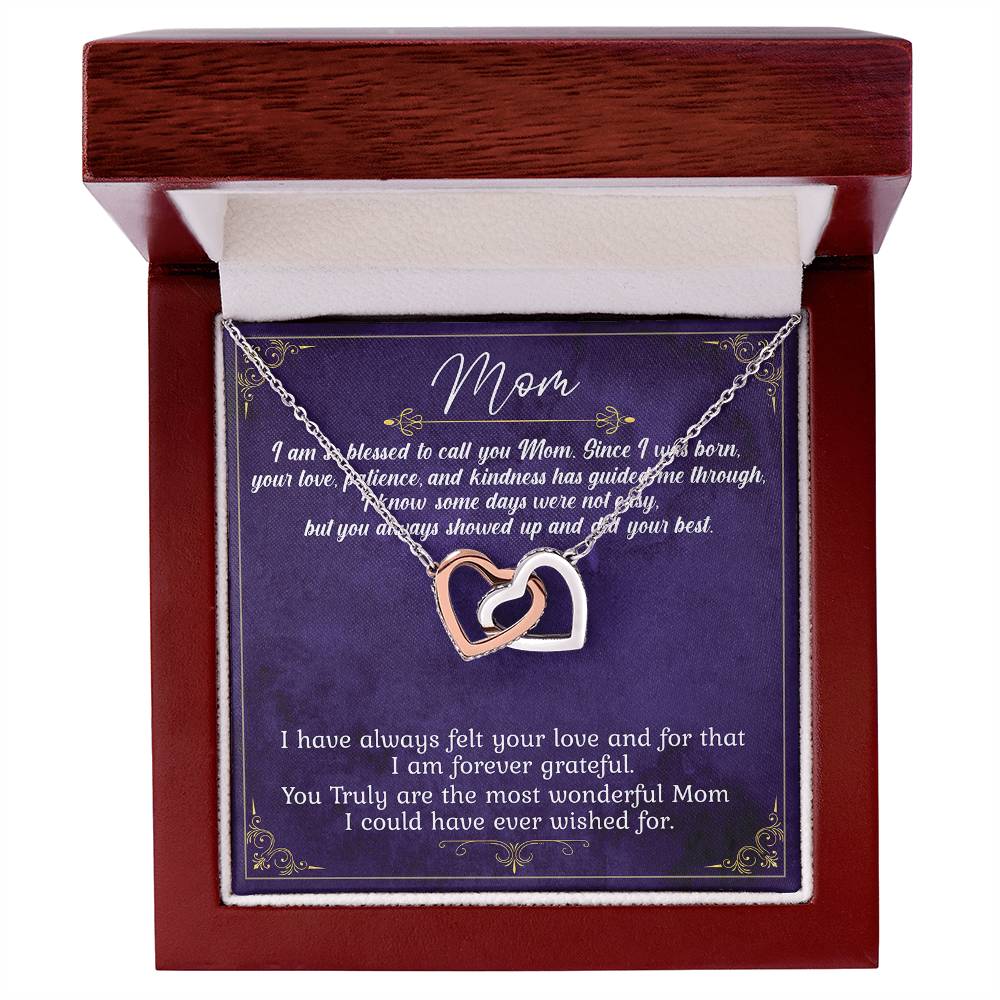 I Am Blessed To Call You Mom Limited Edition Interlocking Hearts Necklace