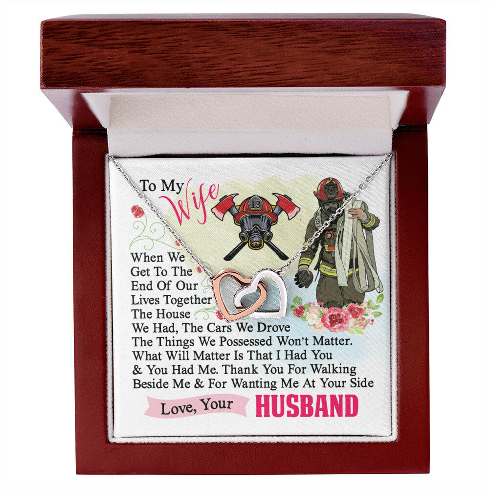 Firefighter'S Wife - Interlocking Heart Necklace Interlocking Hearts Necklace