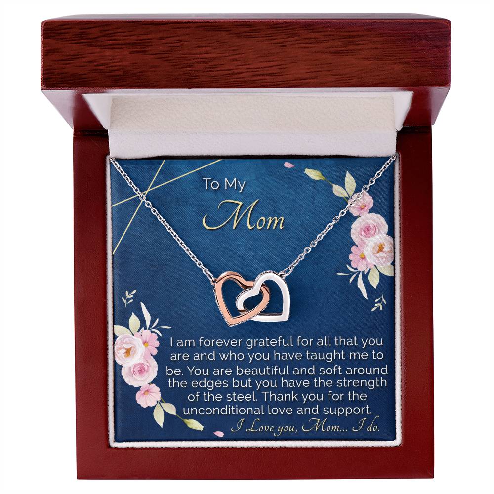 Mother'S Day Gift From Daughter To Mom Love Gift For Mom Interlocking Hearts Necklace