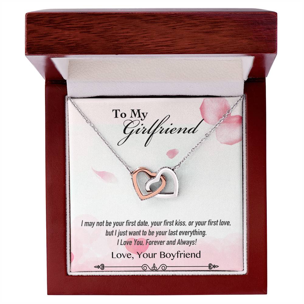 To My Girlfriend - Be Your Last Everything - Interlocking Heart Necklace Interlocking Hearts Necklace