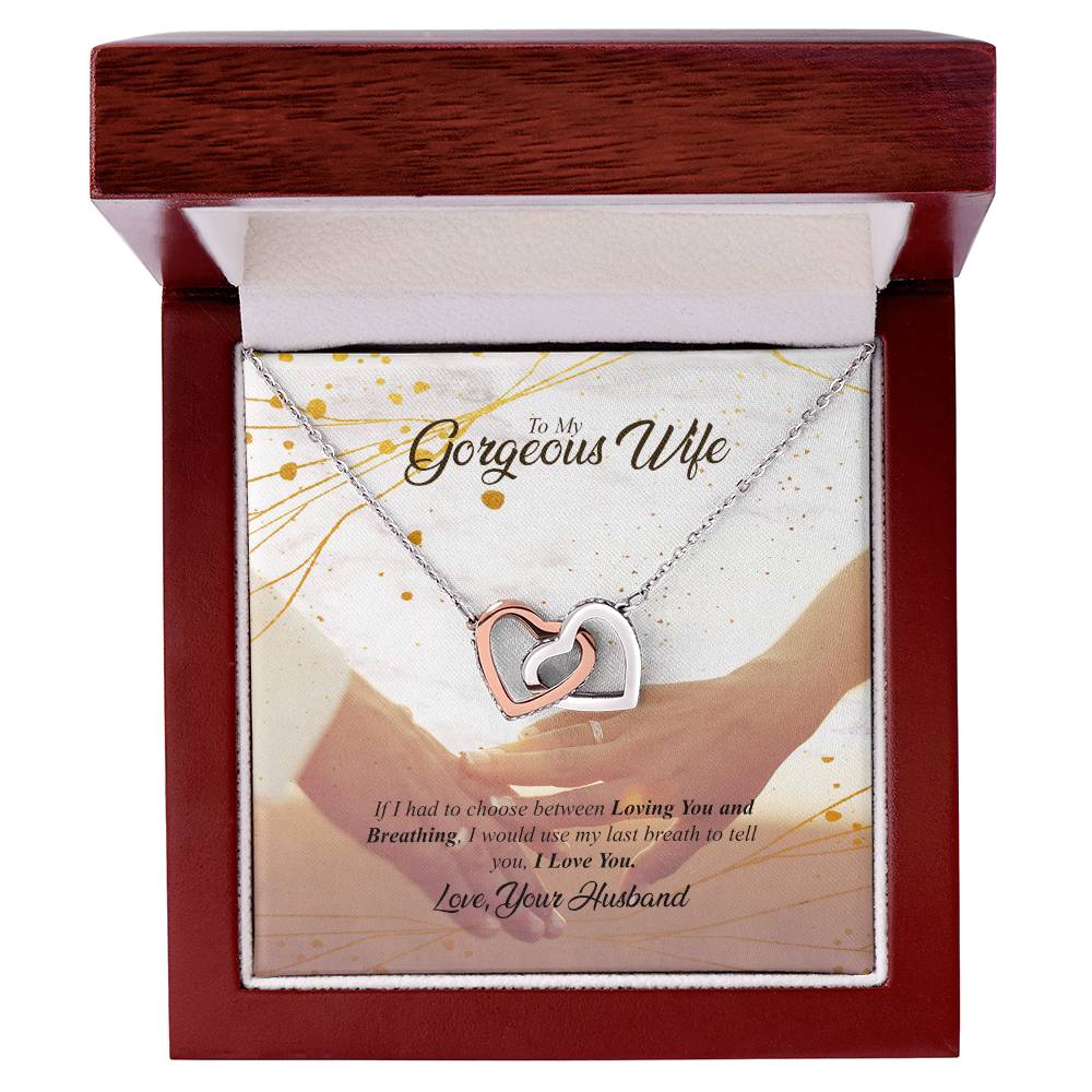 My Georgeous Wife - Interlocking Hearts Necklace