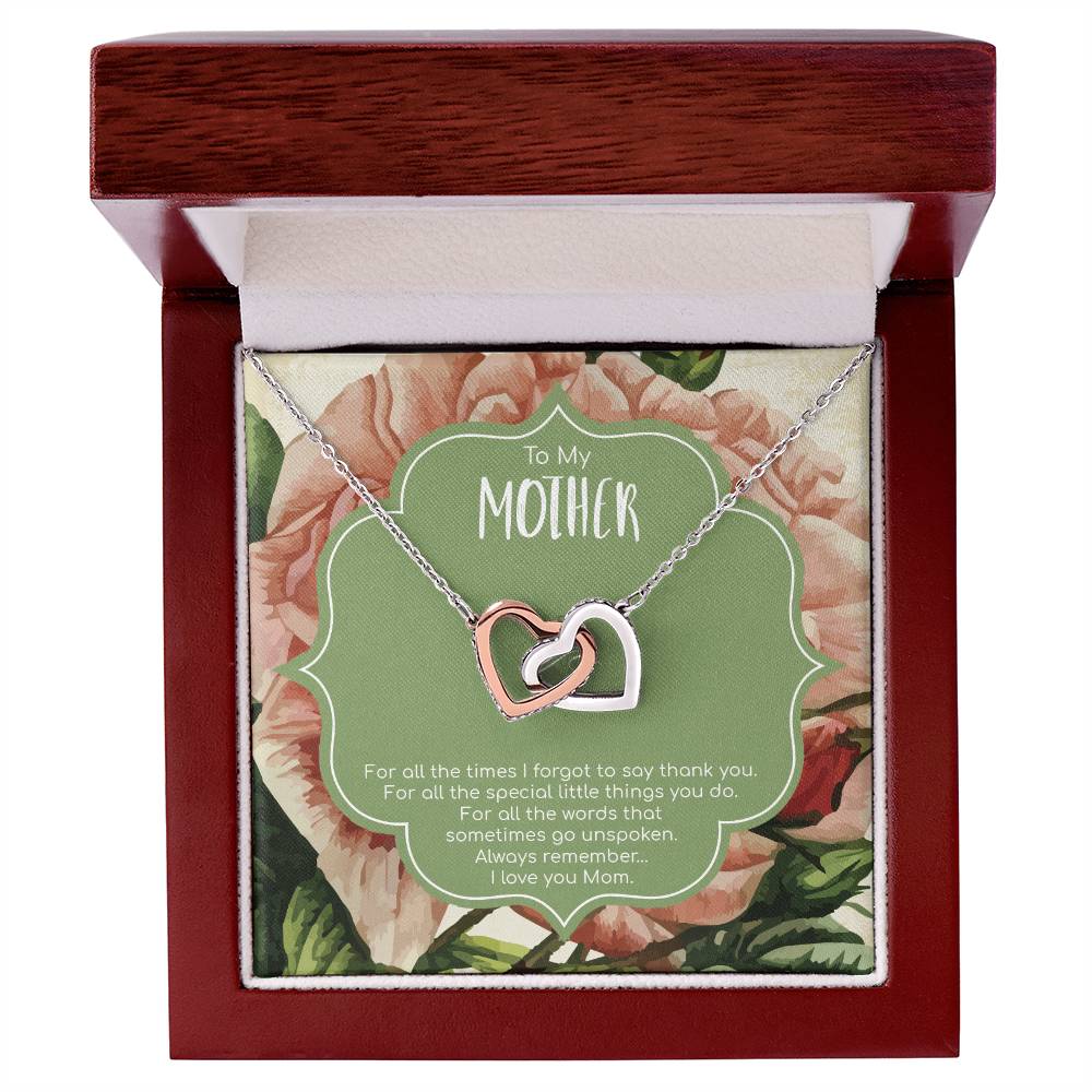 Interlocking Hearts Necklace For Mother