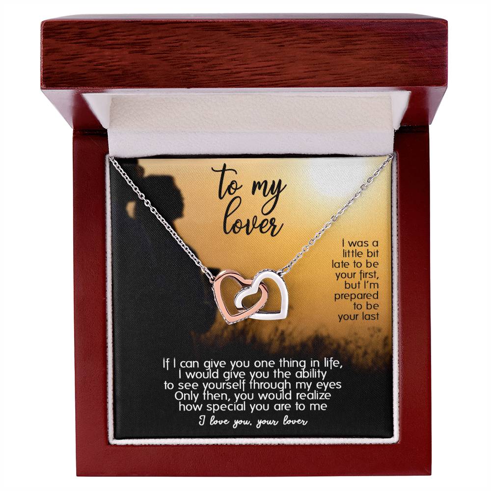 Unique Lover'S Gift - Two Hearts Necklace Interlocking Hearts Necklace