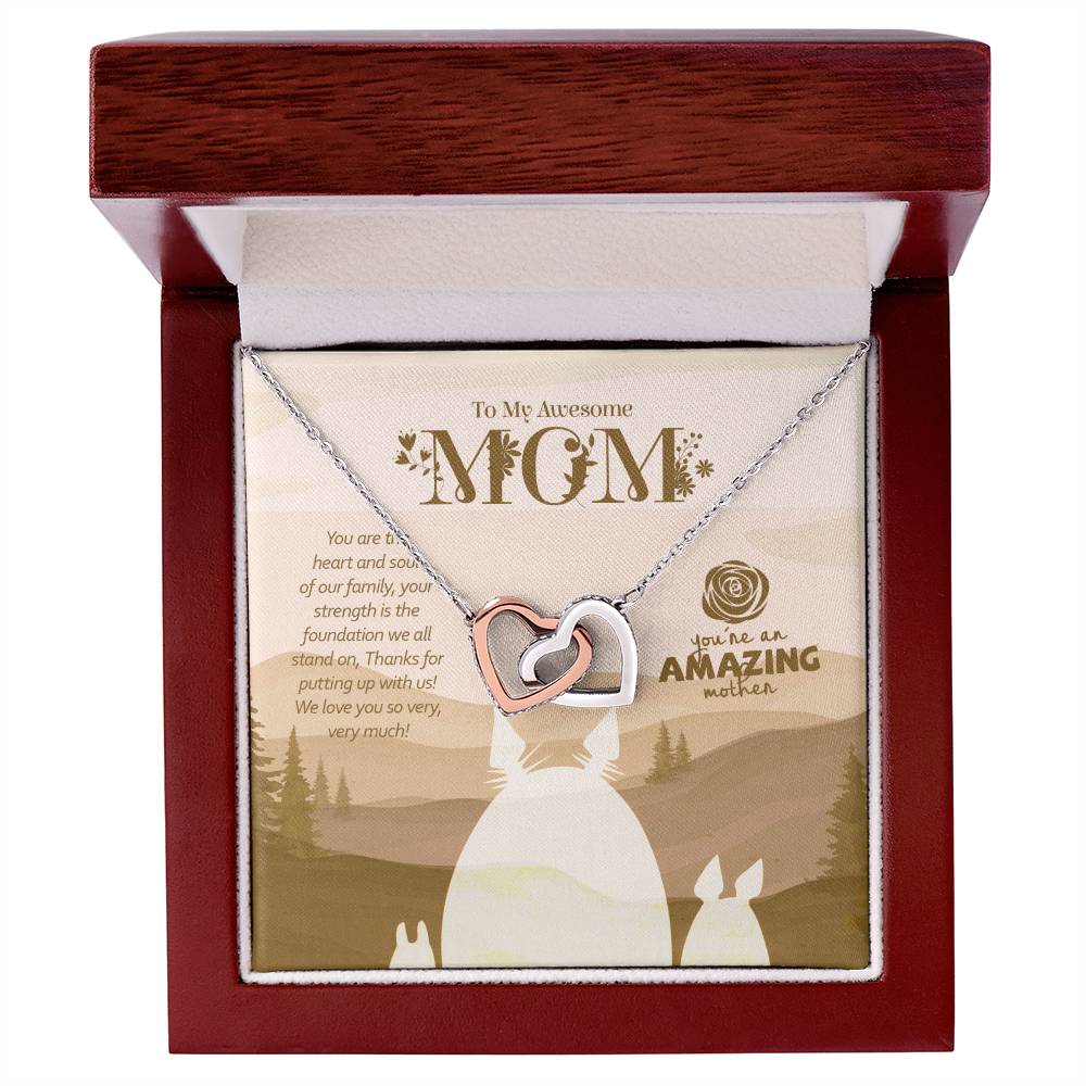 Special Edition. You Are The Heart & Soul Of Our Family Mom Interlocked Hearts Necklace Tm2V10 Interlocking Hearts Necklace