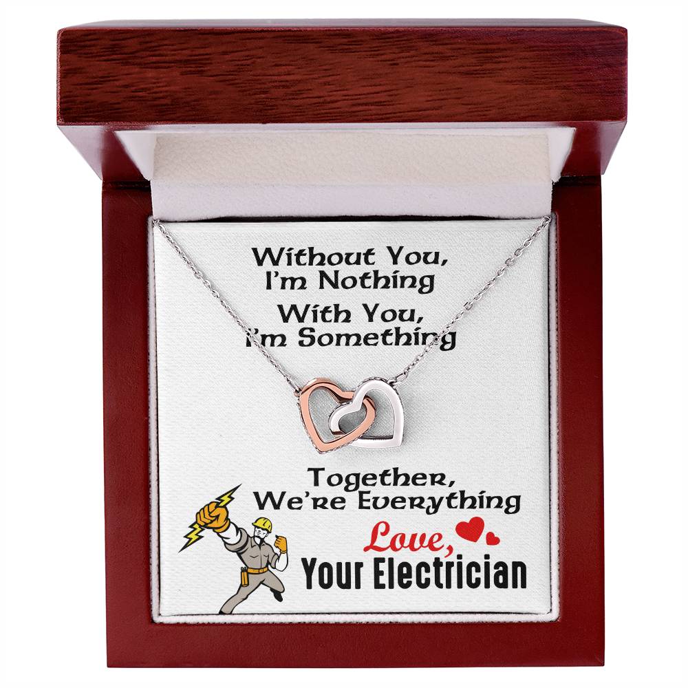 Electrician'S Girlfriend- Interlocking Heart Necklace Interlocking Hearts Necklace