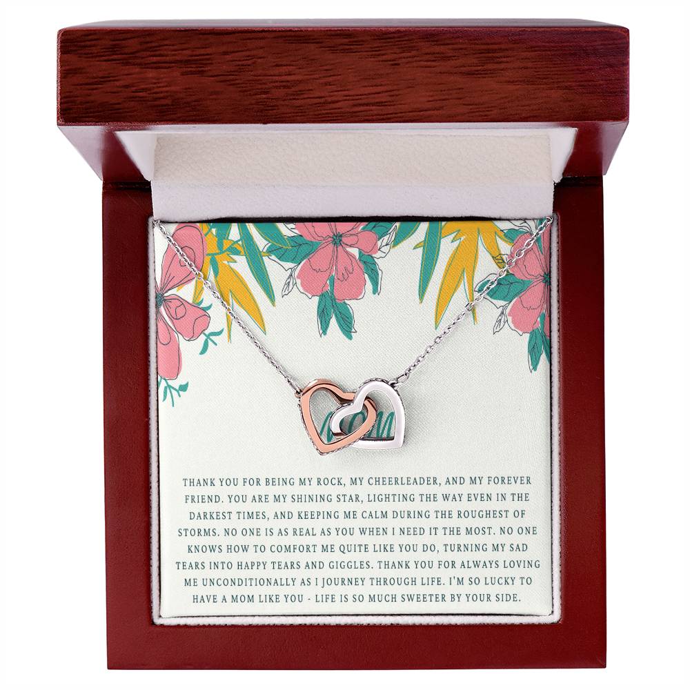 Mom Necklace Mother Necklace Mom Gift Mother'S Day Gift Mother'S Day Necklace Mother Daughter Gift 2 Interlocking Hearts Interlocking Hearts Necklace