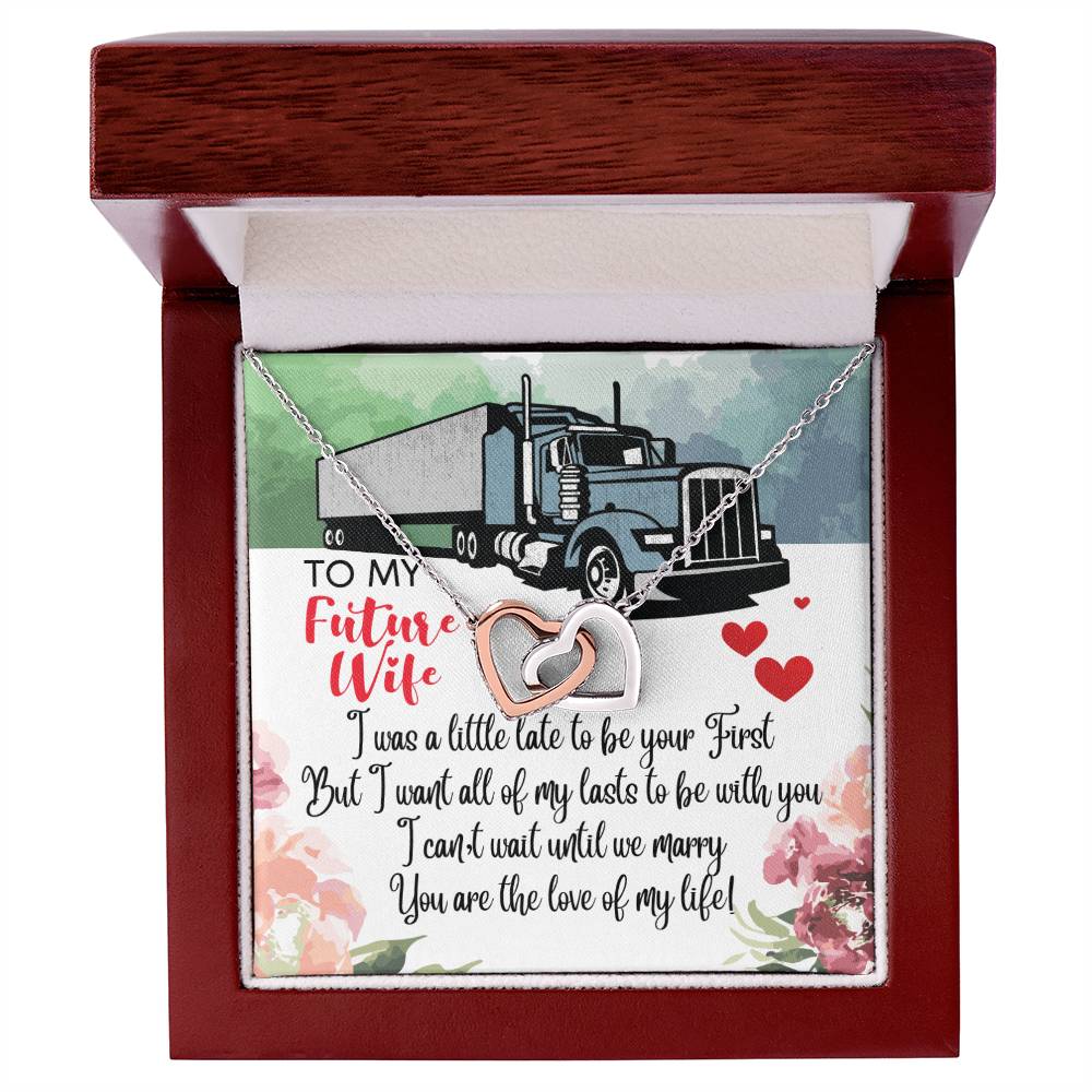 Trucker'S Future Wife - Interlocking Heart Necklace Interlocking Hearts Necklace