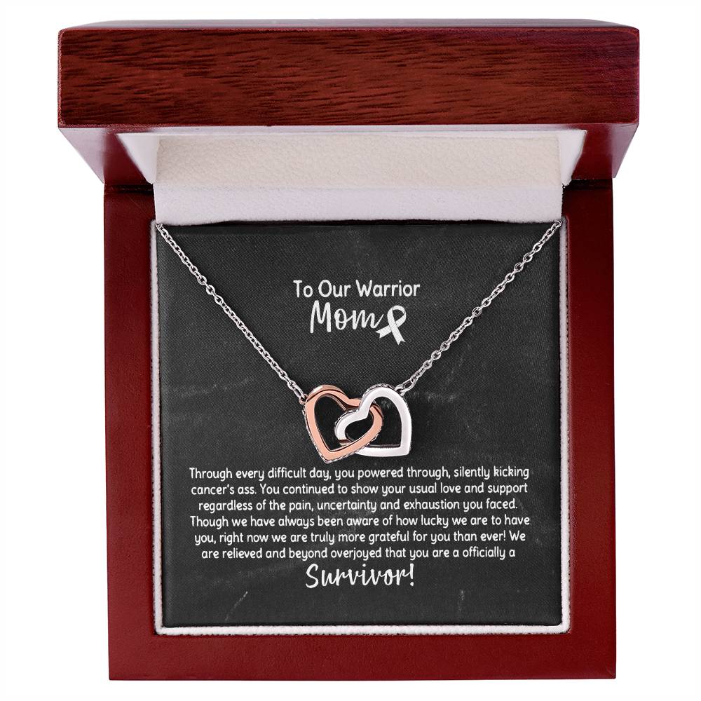 Mom Cancer Survivor Necklace From All Of Us Interlocking Hearts Necklace