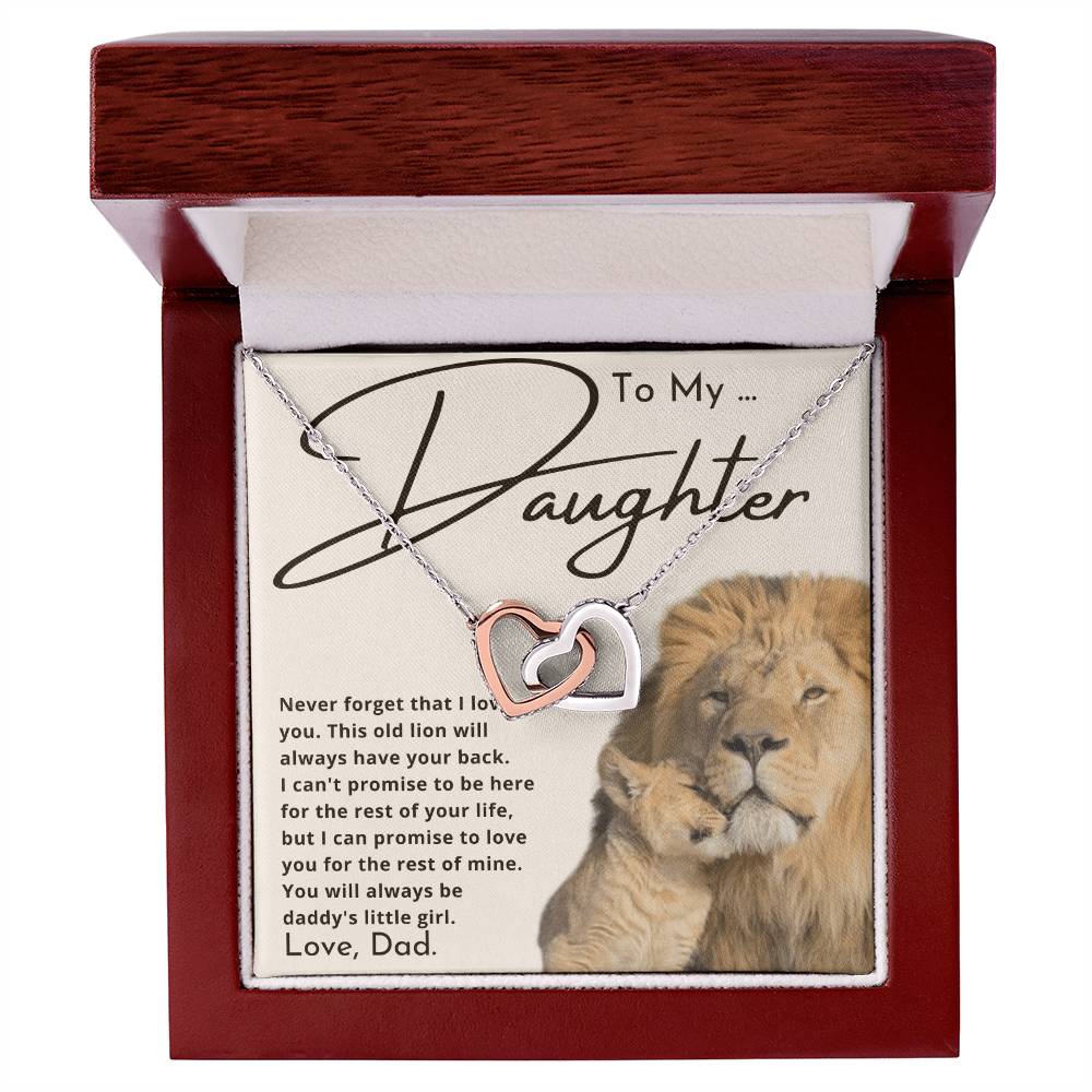 Daddy'S Little Girl Interlocking Hearts Necklace