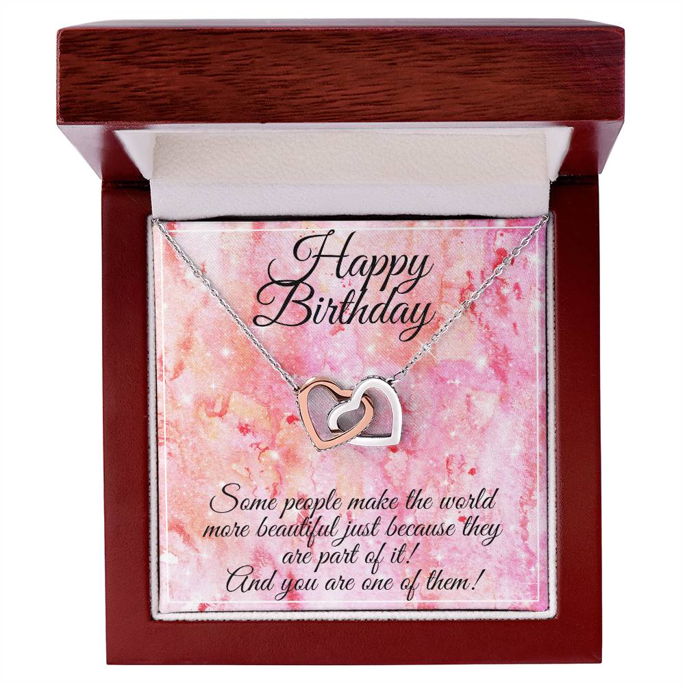 Two Hearts Necklace Interlocking Hearts Necklace