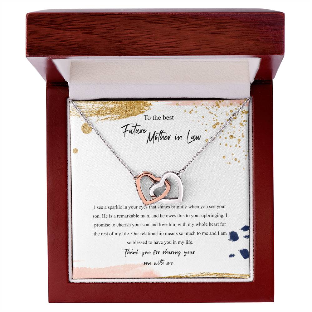 To The Best Future Mother In Law Interlocking Hearts Necklace