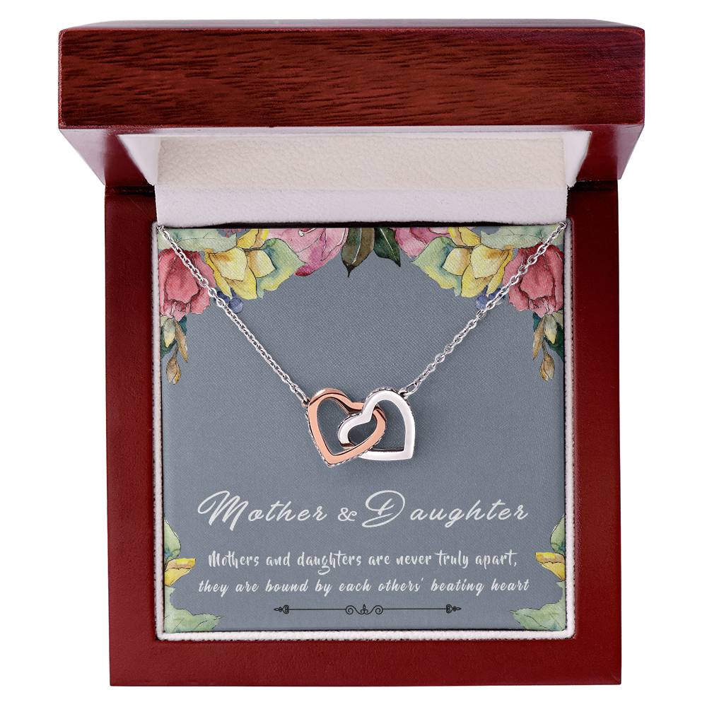 Mother Daughter Heart Interlocking Hearts Necklace