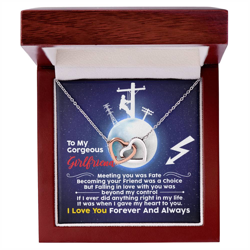 Lineman'S Girlfriend - Interlocking Heart Necklace Interlocking Hearts Necklace