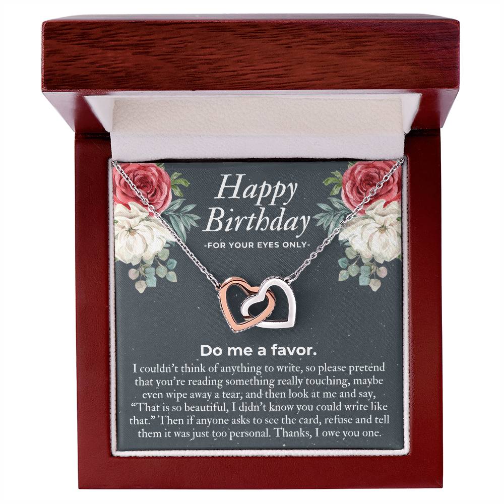 Perfect Birthday Gift For Her Unique Birthday Gift Birthday Necklace Gift Funny Birthday Gift For Her Grandma Mom Aunt Daughter Interlocking Hearts Necklace