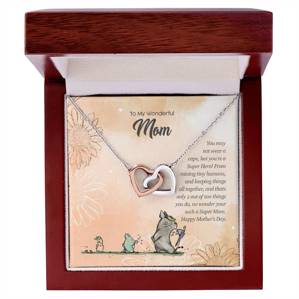 Special Edition Super Hero Mom Interlocked Heart Tm2V2 Interlocking Hearts Necklace