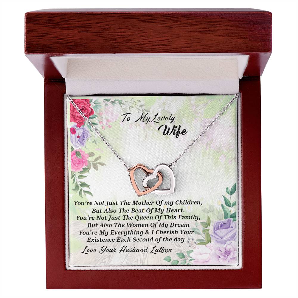 Love Your Husband Lathan Interlocking Hearts Necklace