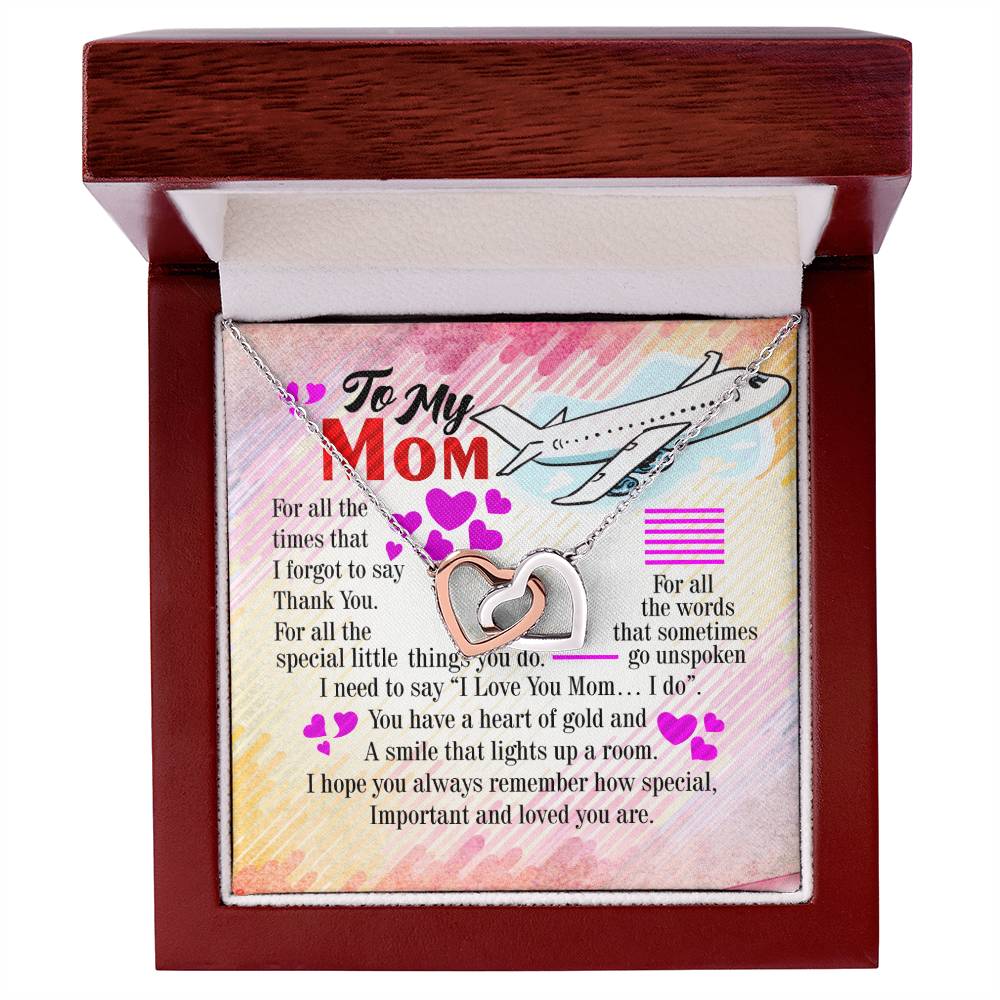 Pilot'S Mom - Interlocking Heart Necklace Interlocking Hearts Necklace